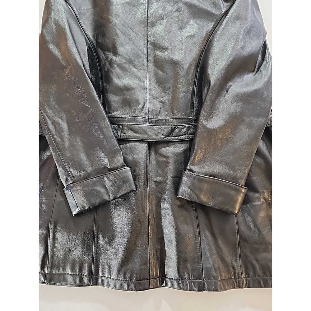 Wilsons Leather 1X Black Jacket Thinsulate Ultra Insulation 5 Button Belted Coat - Picture 10 of 10
